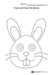 thumbnail of Trace and Color the Bunny