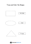 thumbnail of Trace and Color the Shapes (Rectangle, Oval, Triangle)