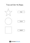 thumbnail of Trace and Color the Shapes (Star, Circle, Square)
